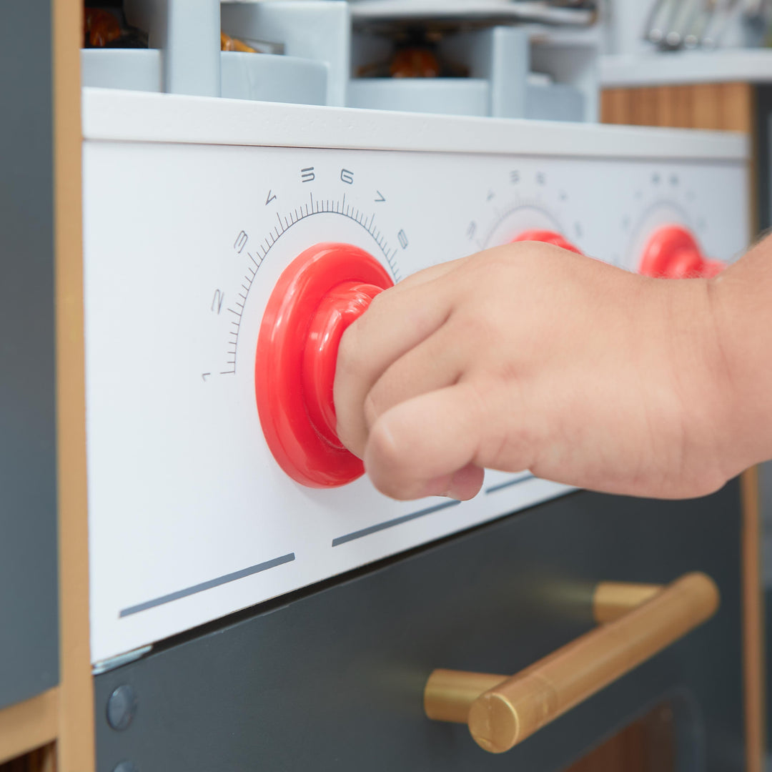 SwingsetPlus Ultimate Corner Play Kitchen with Lights & Sounds - Natural