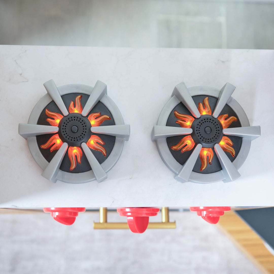 SwingsetPlus Ultimate Corner Play Kitchen with Lights & Sounds - Natural