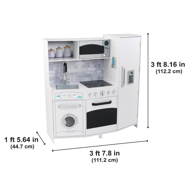 SwingsetPlus Large Play Kitchen with Lights & Sounds - White