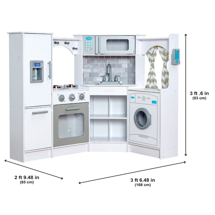 SwingsetPlus Ultimate Corner Play Kitchen - White