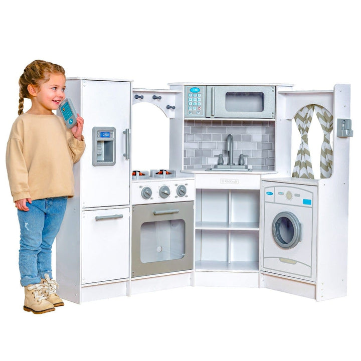 SwingsetPlus Ultimate Corner Play Kitchen - White