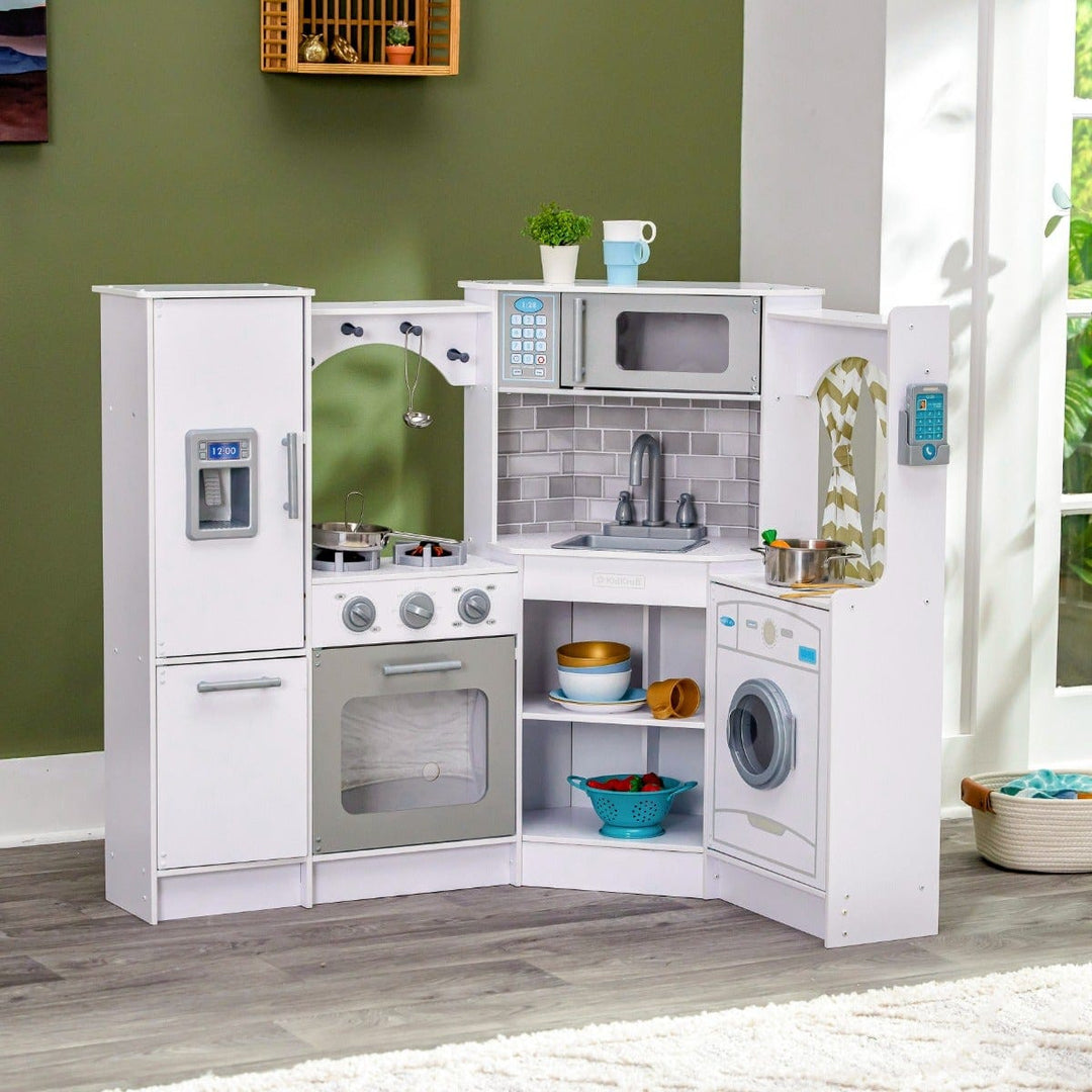 SwingsetPlus Ultimate Corner Play Kitchen - White