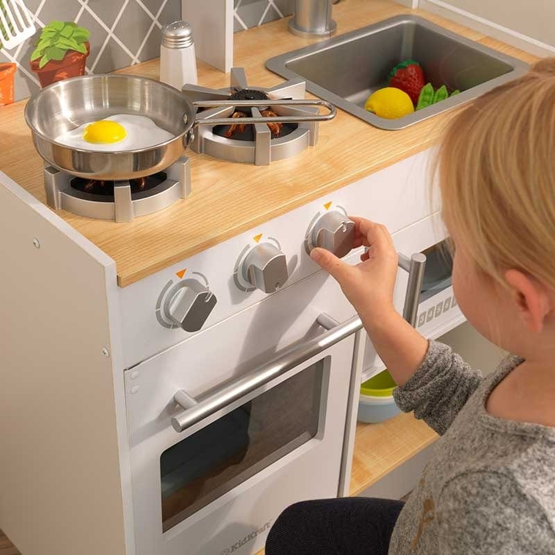 SwingsetPlus Let's Cook Wooden Play Kitchen