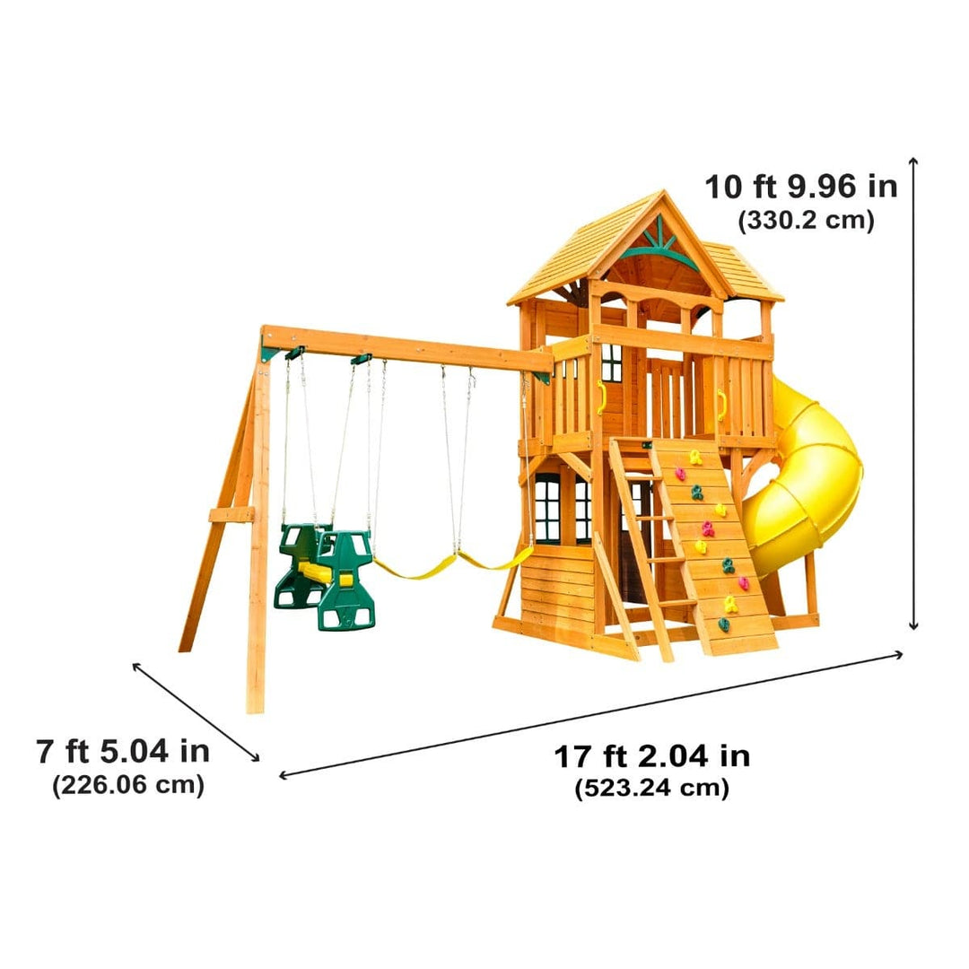 SwingsetPlus Boulder Station Swing Set - Installation Available