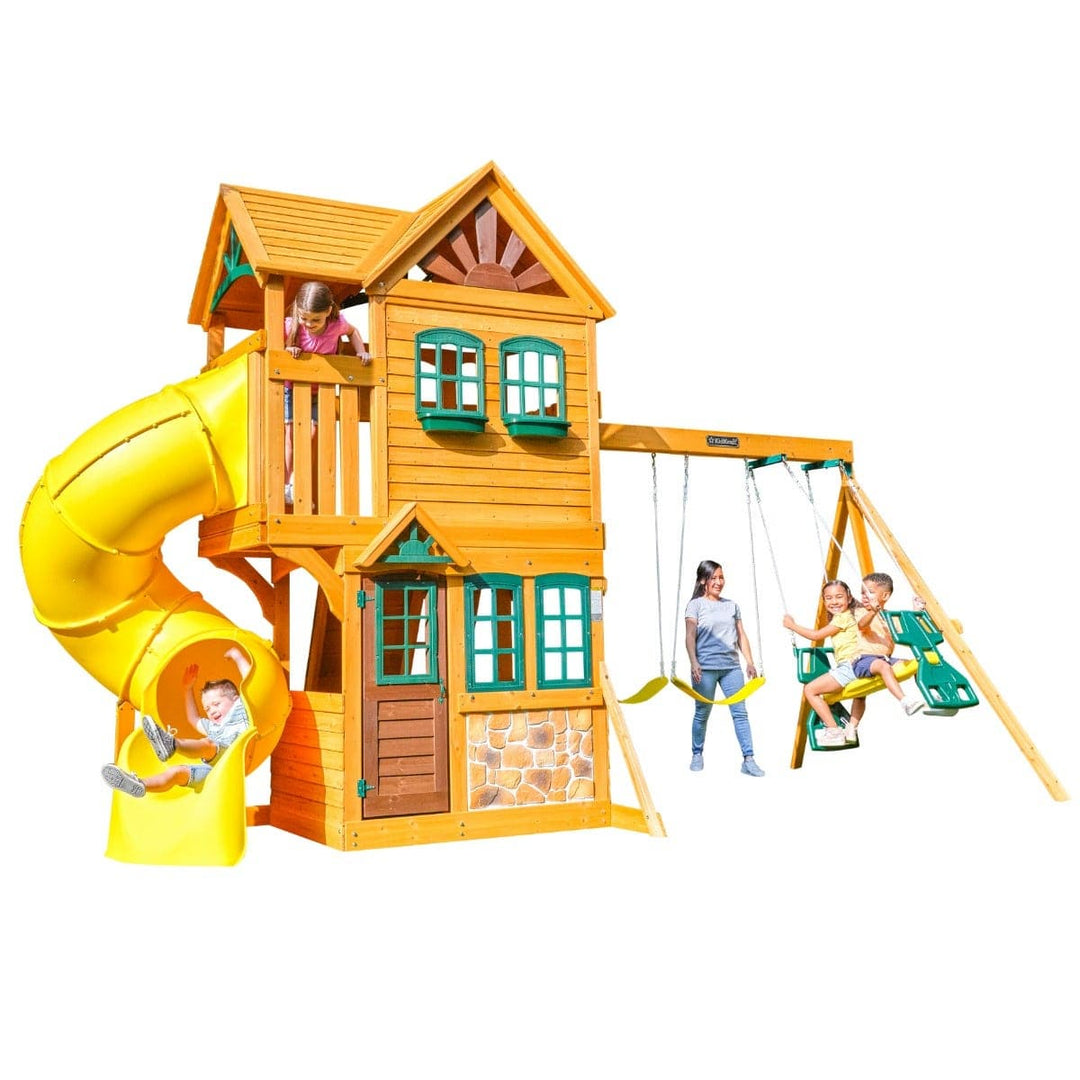 SwingsetPlus Boulder Station Swing Set - Installation Available