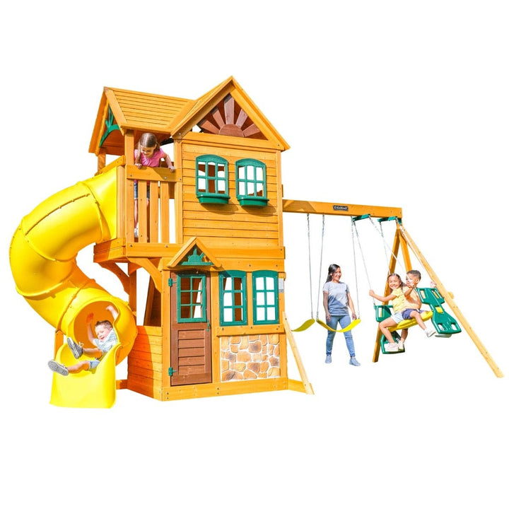SwingsetPlus Boulder Station Swing Set - Installation Available