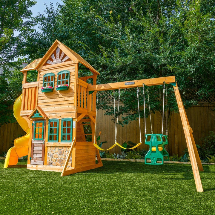 SwingsetPlus Boulder Station Swing Set - Installation Available