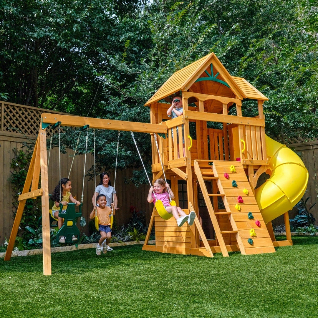 SwingsetPlus Boulder Station Swing Set - Installation Available