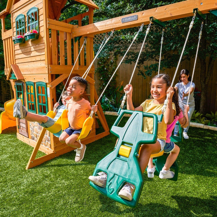 SwingsetPlus Boulder Station Swing Set - Installation Available