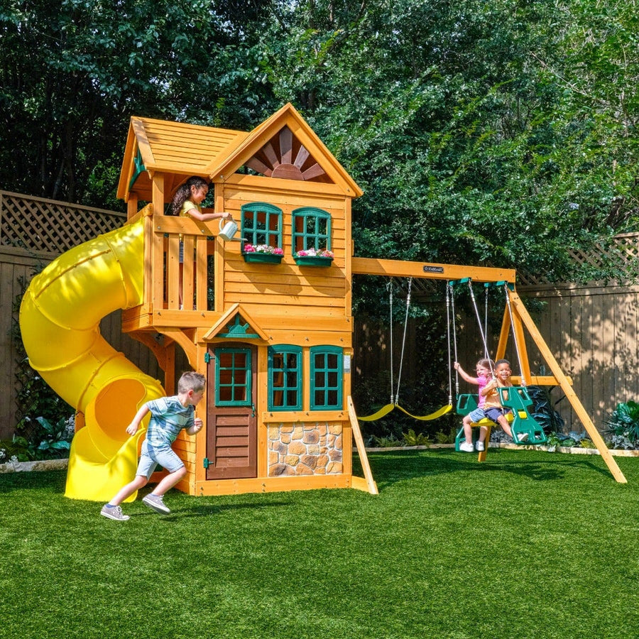 SwingsetPlus Boulder Station Swing Set - Installation Available