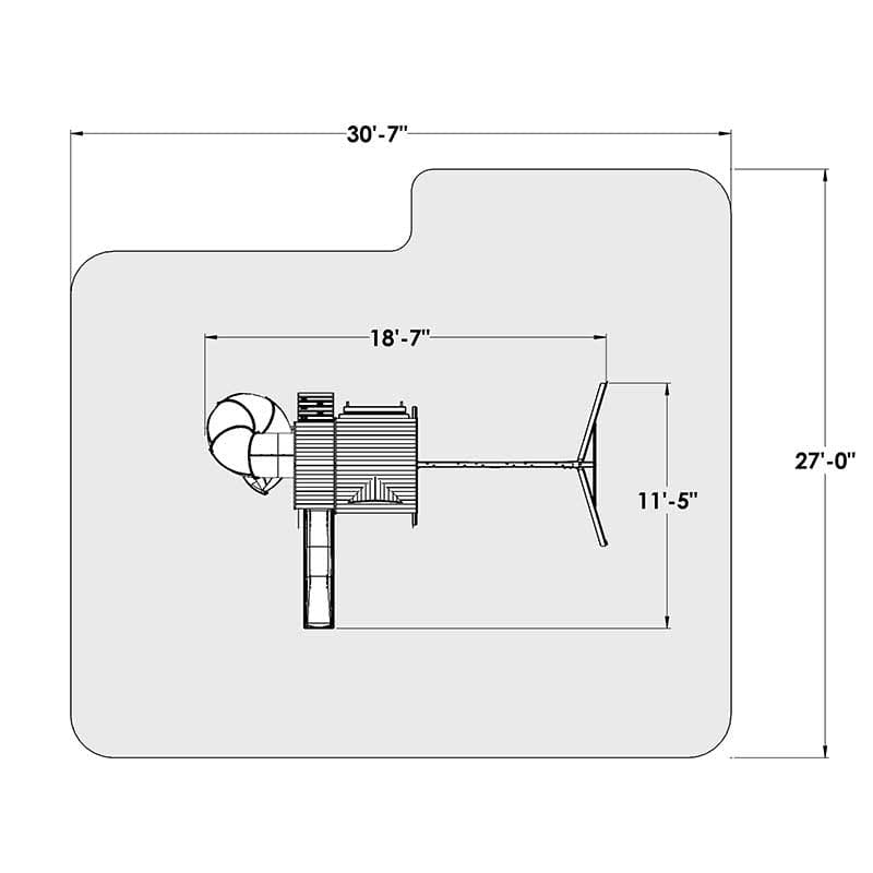 SwingsetPlus Charleston Lodge Wooden Swing Set / Playset