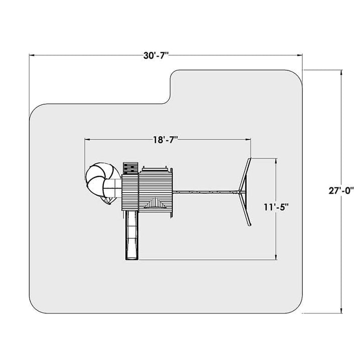 SwingsetPlus Charleston Lodge Wooden Swing Set / Playset