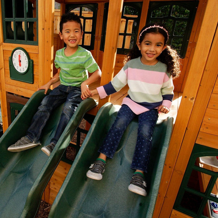 SwingsetPlus Bear Cave Lodge Swing Set - Installation Available