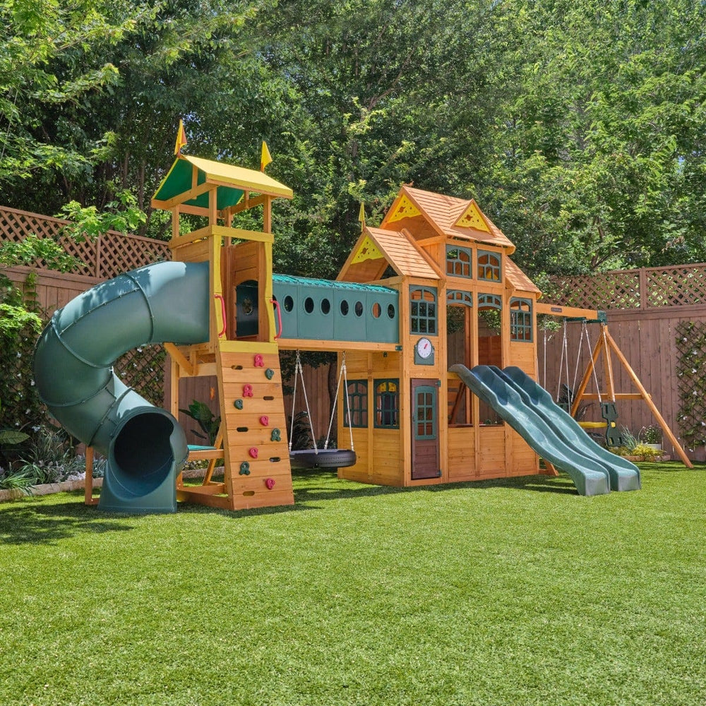 SwingsetPlus Bear Cave Lodge Swing Set - Installation Available