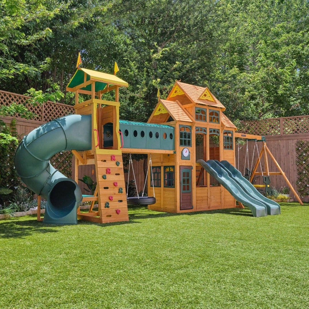 SwingsetPlus Bear Cave Lodge Swing Set - Installation Available